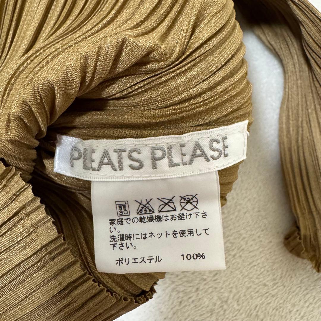 PLEATS PLEASE プリーツ　ワンボタン　ブラウン　長袖　トップス