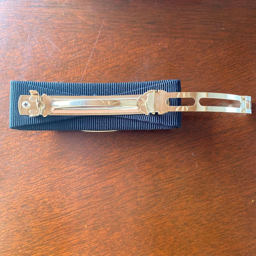 Salvatore Ferragamo フェラガモ　バレッタ　☆黒×ゴールド