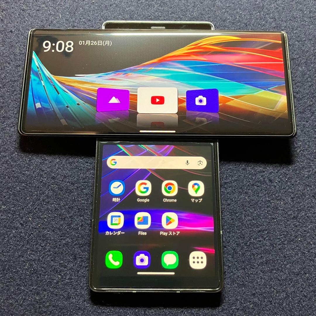 希少 新品同様 LG WING 8/128GB LM-F100N ブラック