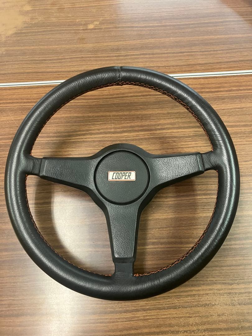 ローバーミニ　クーパー　レザー巻きステアリング