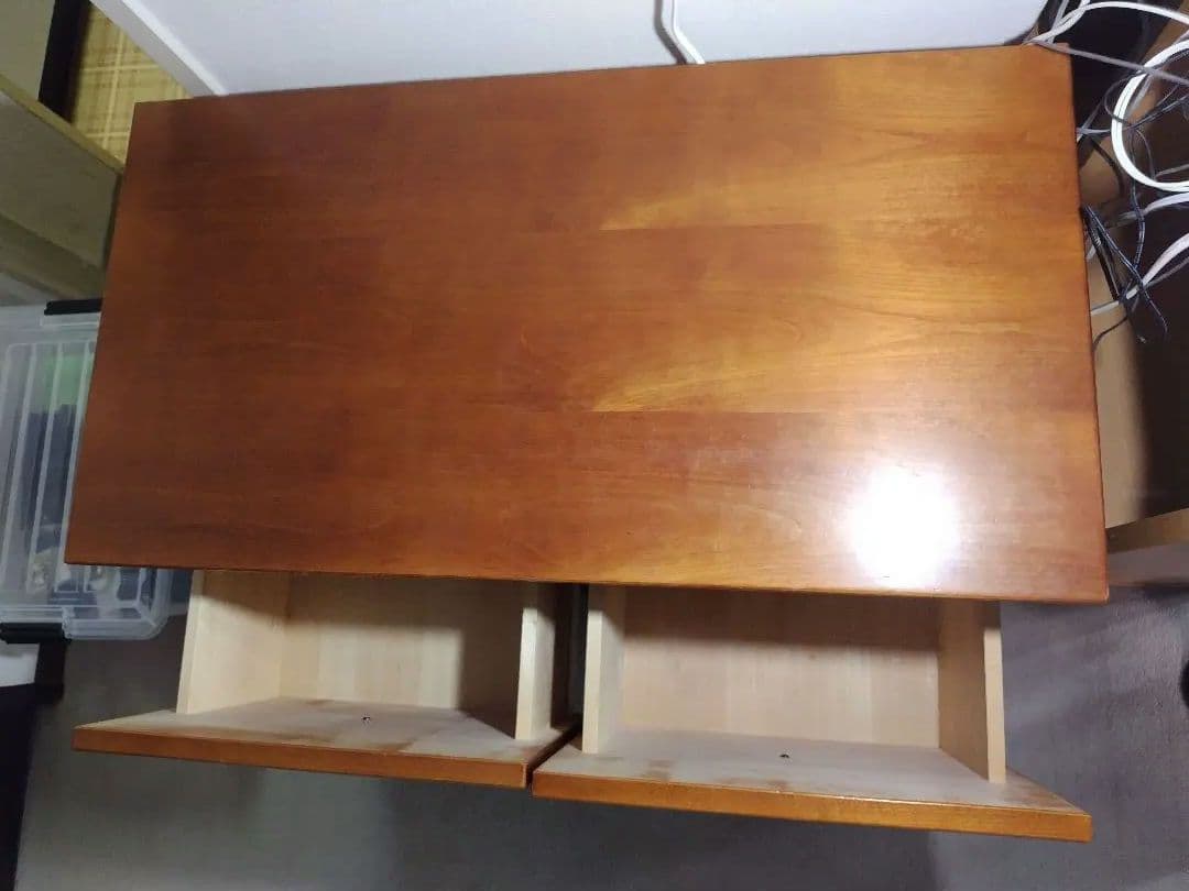 ブラウン木製チェスト 4引き出し