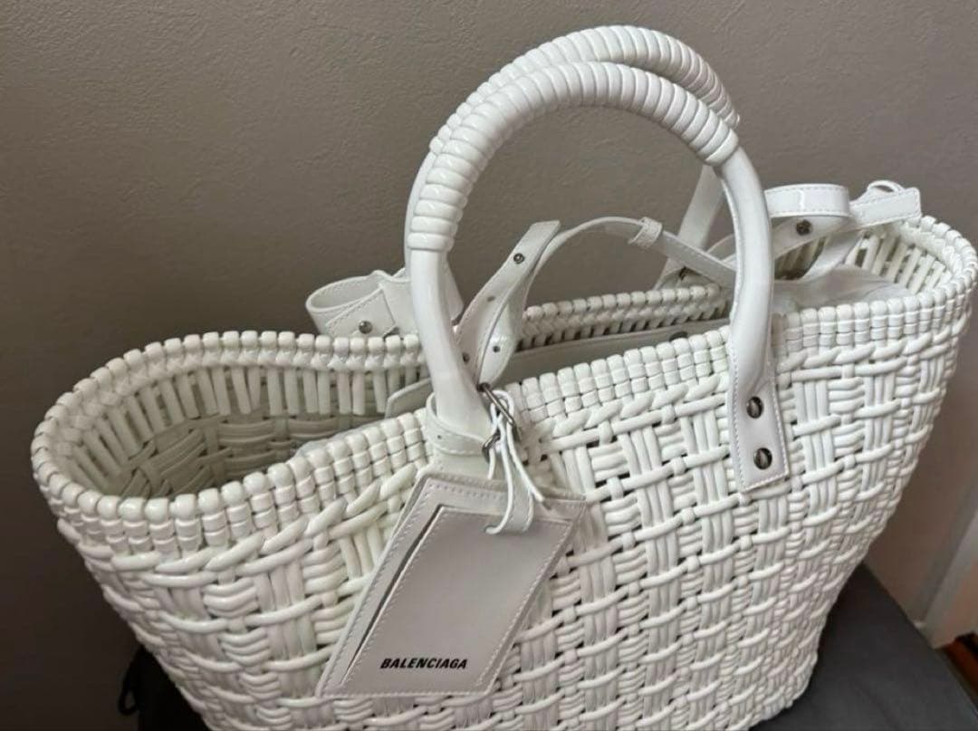 BALENCIAGA ビストロ S カゴバッグ ホワイト