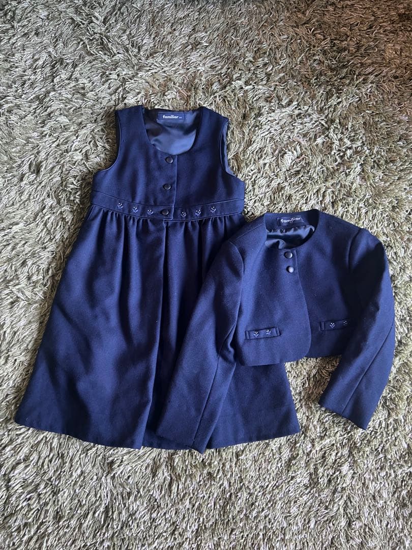 ファミリア フォーマル　ブレザー＆ワンピース　小学校お受験用