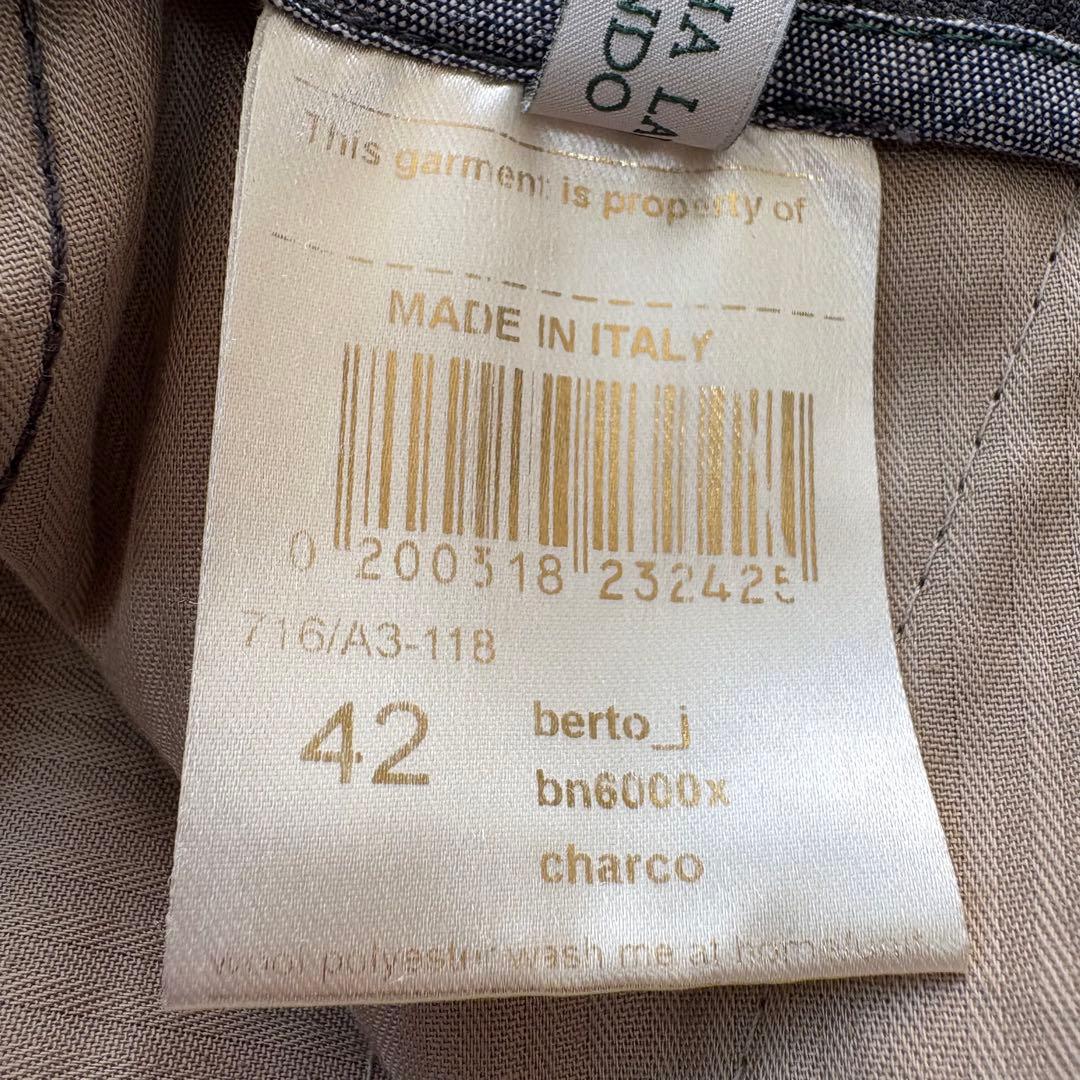 ベルウィッチ BERTOベルト テクノウールバックシャーリングテーパードパンツ