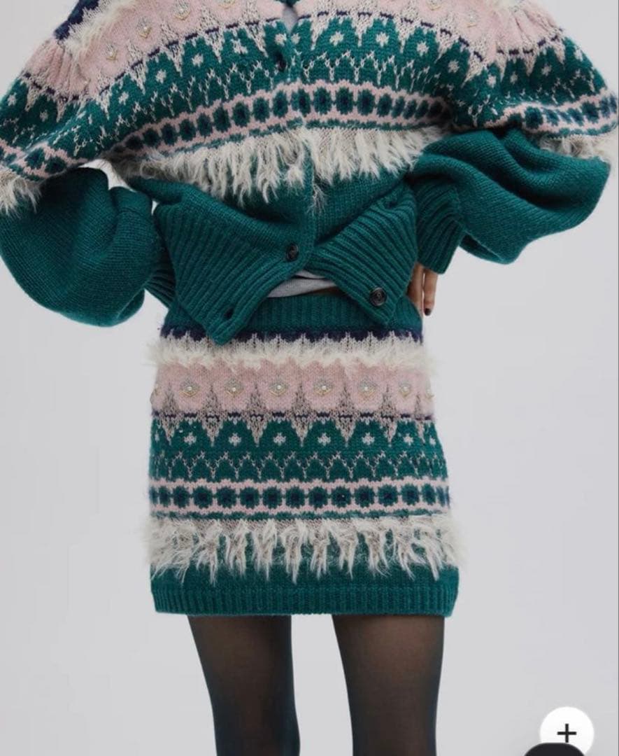 スカート 2WAY LADY NORDIC KNIT SKIRT