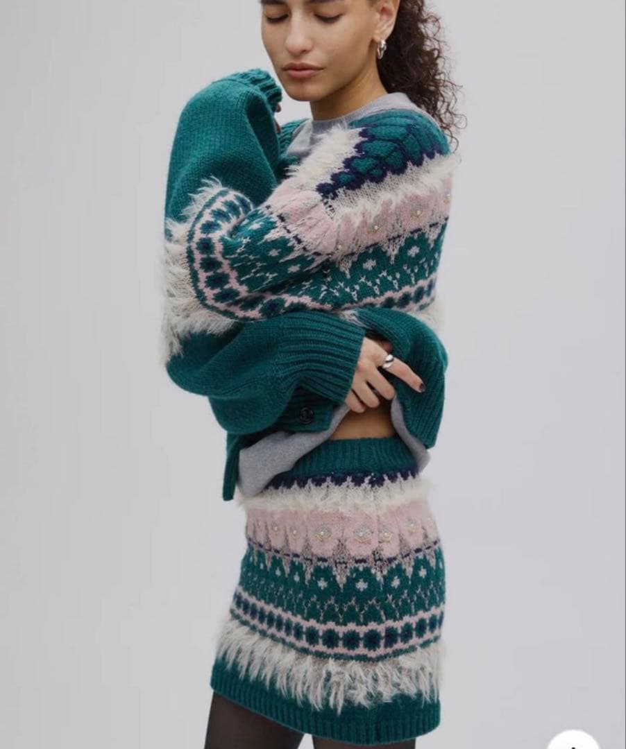 スカート 2WAY LADY NORDIC KNIT SKIRT