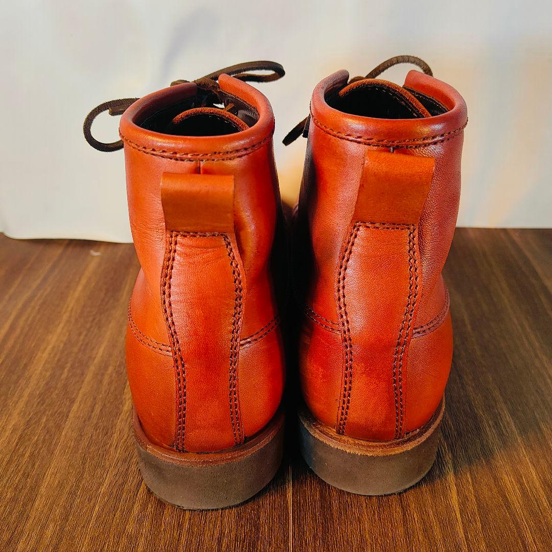 【未使用級極美品】HEELANDTOE　高級バーガンディワークブーツ　イタリア製