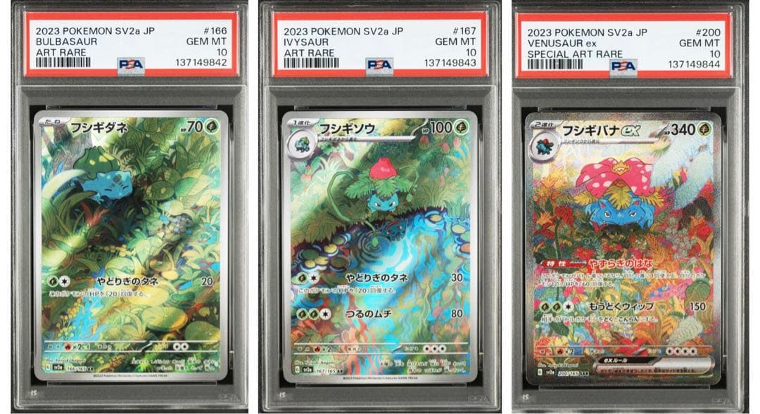 【PSA10】フシギダネ フシギソウ フシギバナex SAR 151 3連番