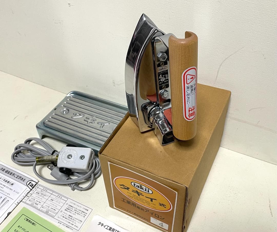 希少 未使用 タキイ式 4型自動工業用アイロン サーモスタッド有 タキイ電器