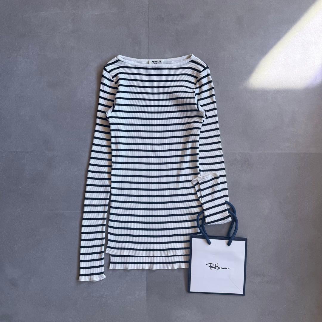 【美品✨】AURALEE × RonHerman 別注 ギザボート 白黒