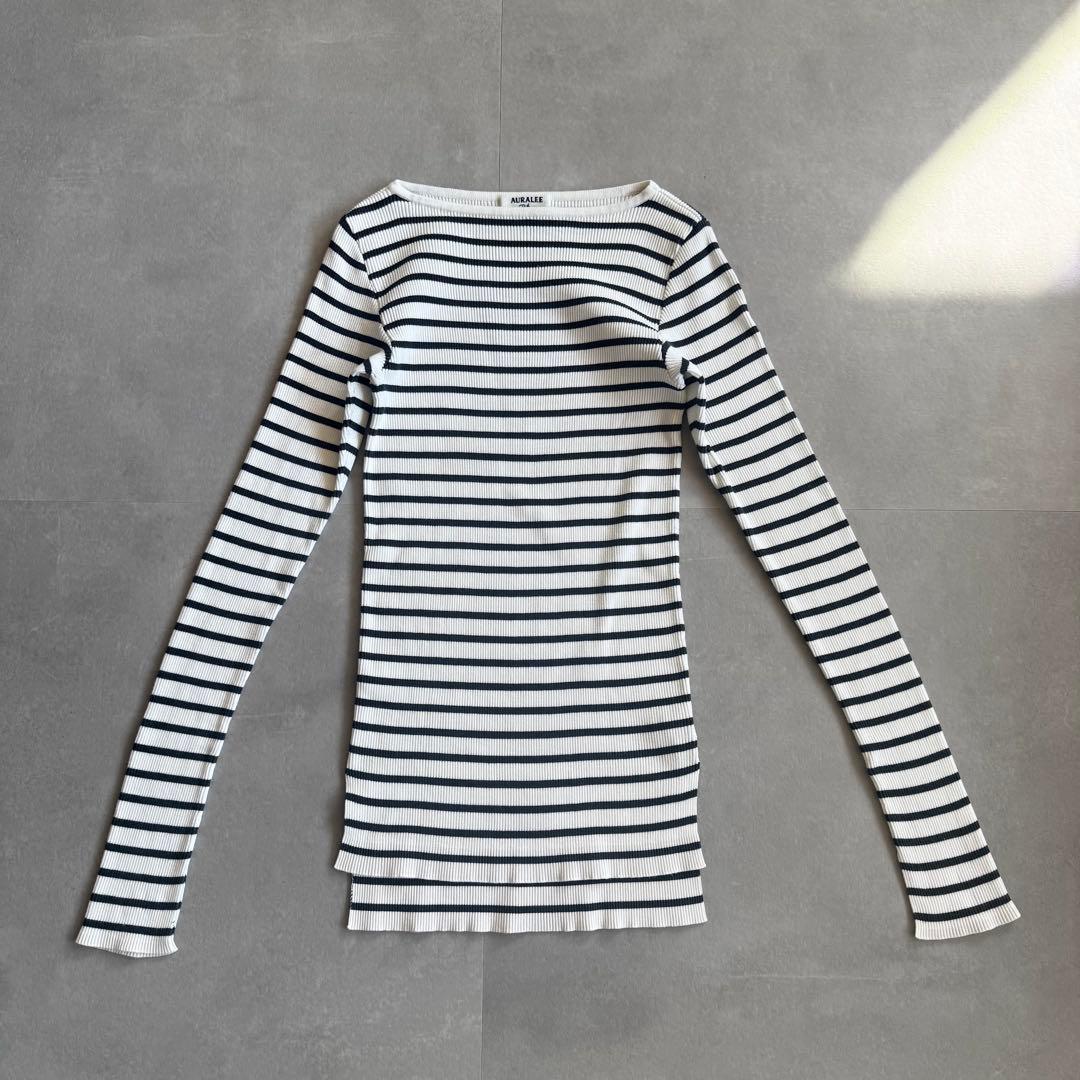 【美品✨】AURALEE × RonHerman 別注 ギザボート 白黒