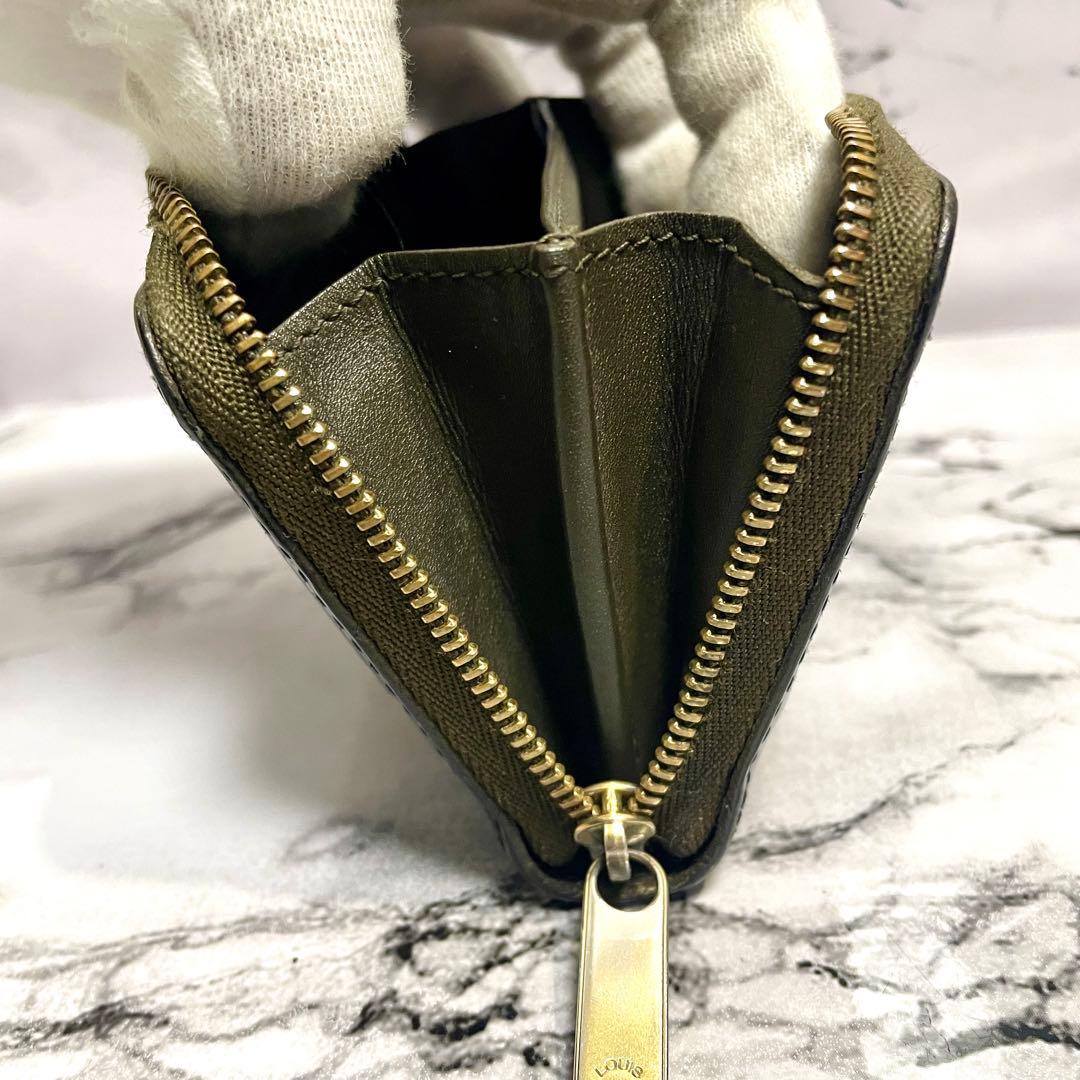 ルイヴィトン　ヴェルニ　ジッピーパース　ブラック×カーキ