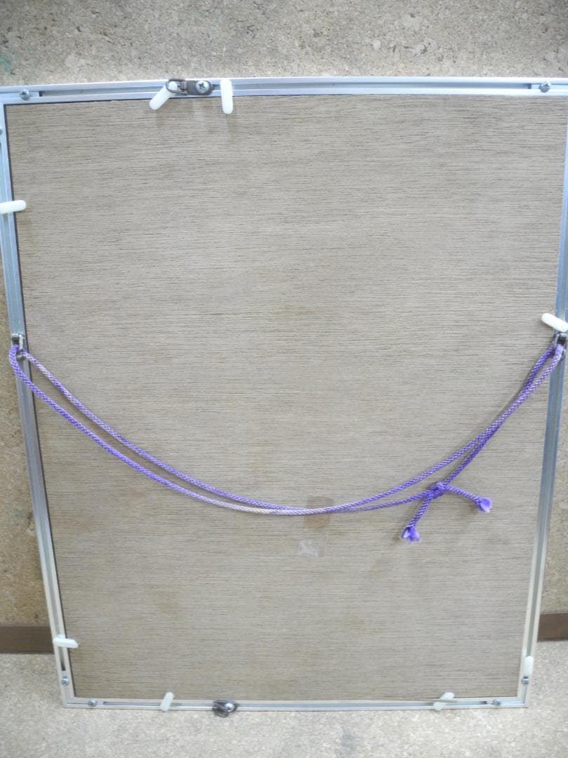 め*ん様 C521)棟方志功　木版画　くちなし妃の柵　額装