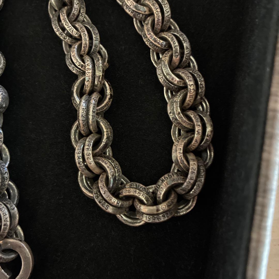 訳あり　ウォレットチェーン　刻印　ダブルリング