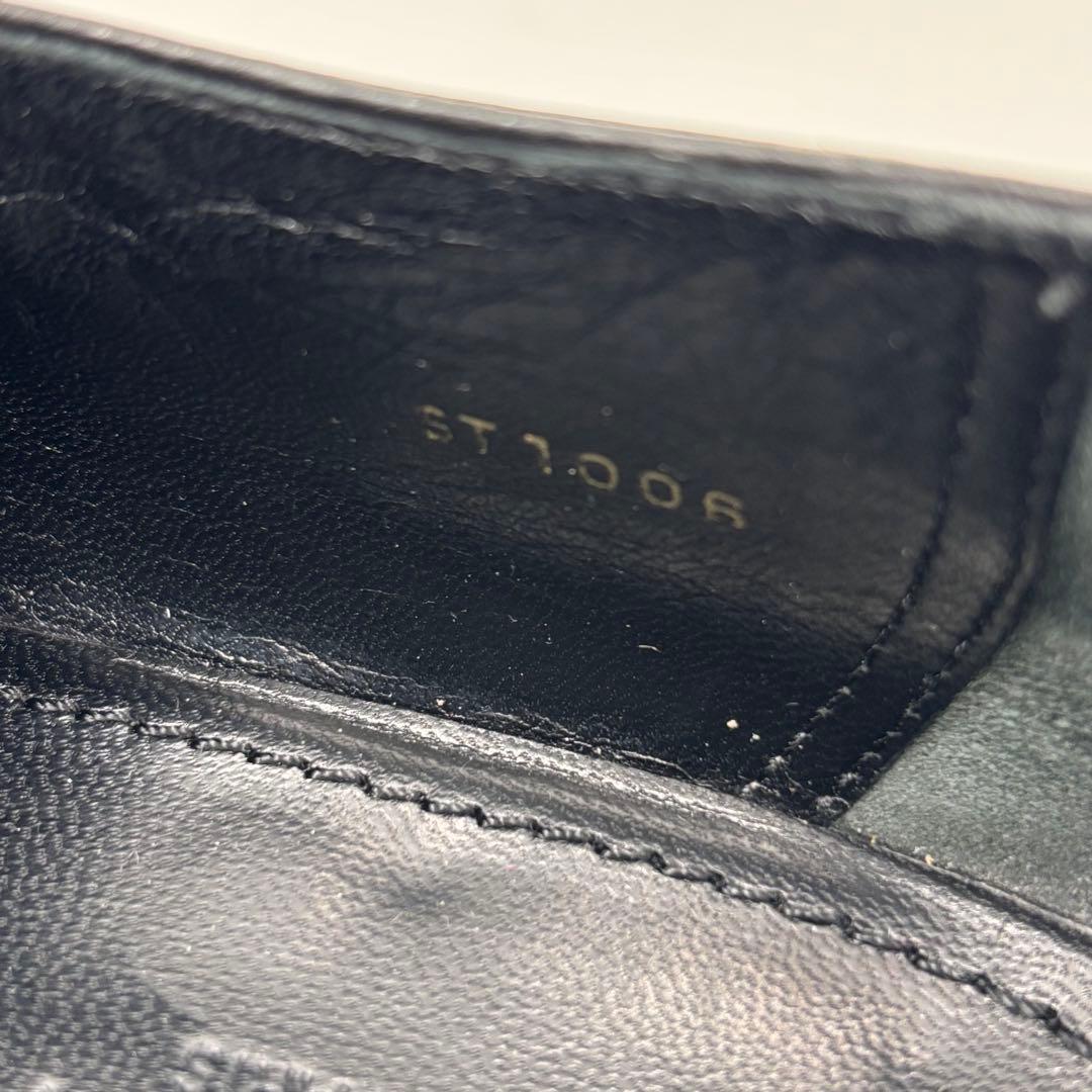 LOUIS VUITTON ダミエ型押し レザーシューズ ブラック 8 正規品