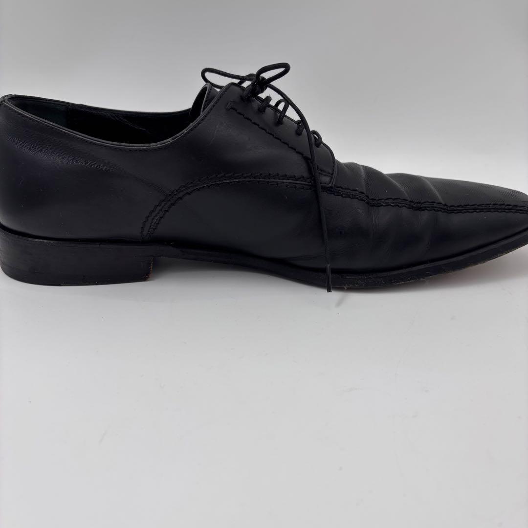 LOUIS VUITTON ダミエ型押し レザーシューズ ブラック 8 正規品