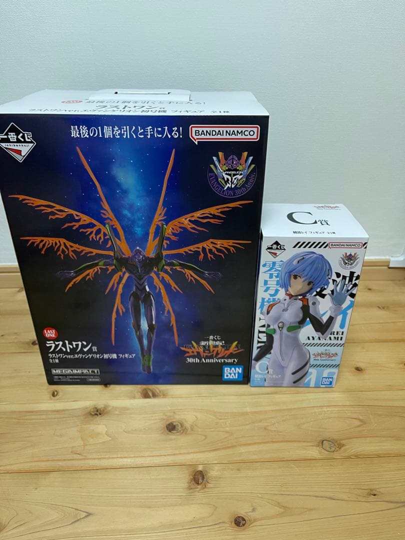 エヴァ　1番くじ　ラストワン賞初号機フィギュア　C賞綾波レイフィギュア　セット