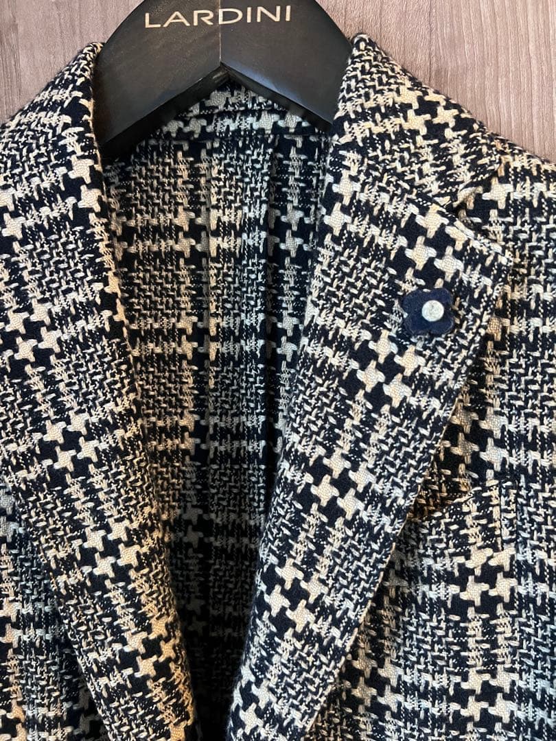 LARDINI テーラードジャケット チェック柄
