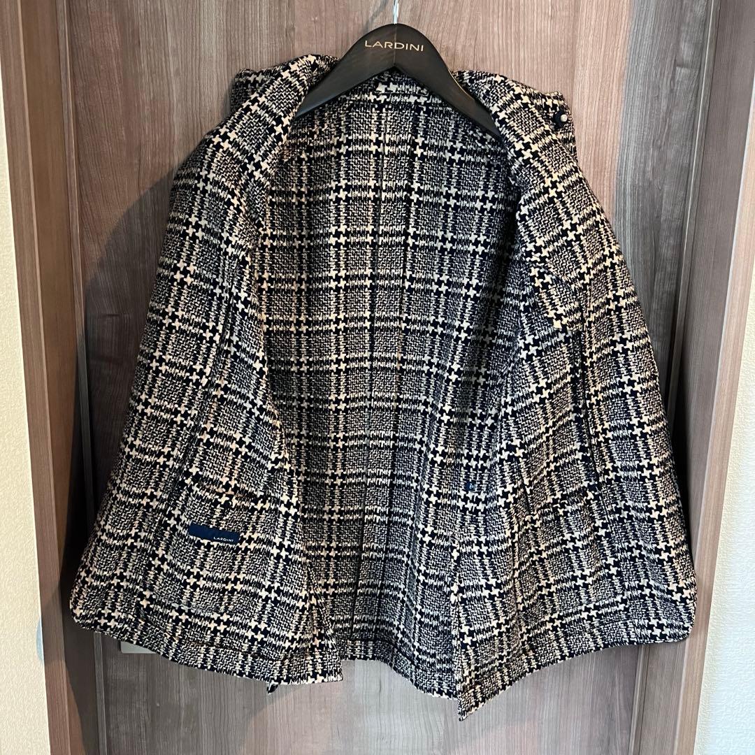 LARDINI テーラードジャケット チェック柄