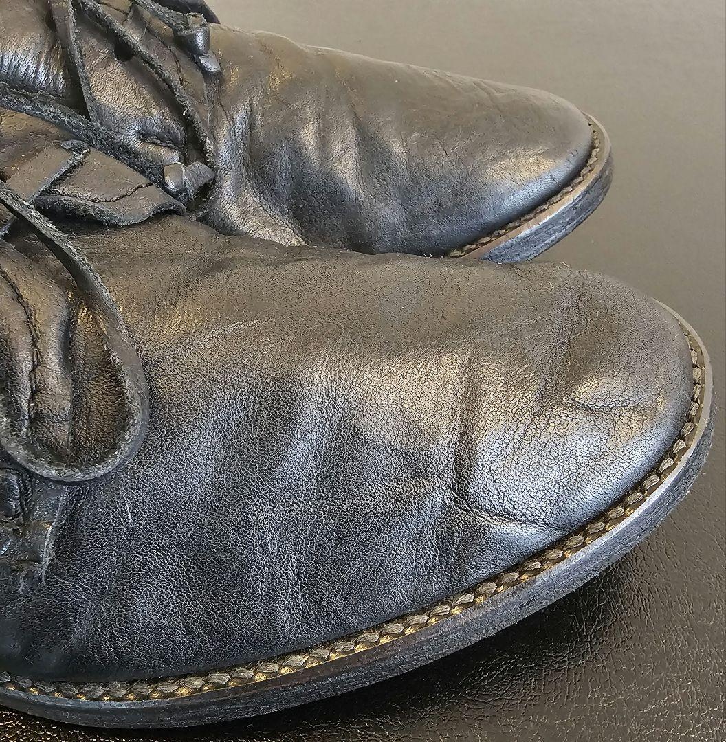 パドローネ シワ加工 ダービーシューズ 26cm / 41黒