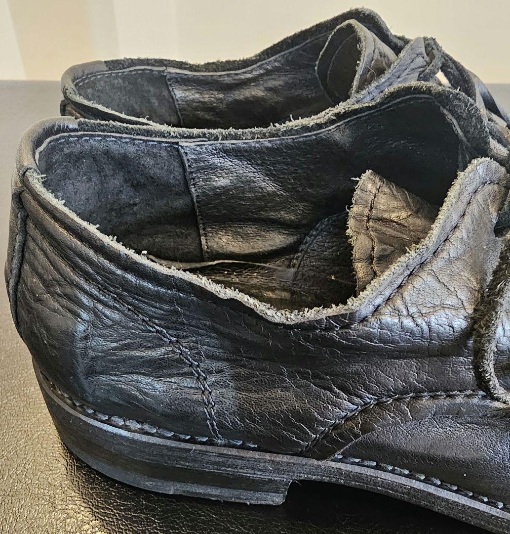 パドローネ シワ加工 ダービーシューズ 26cm / 41黒