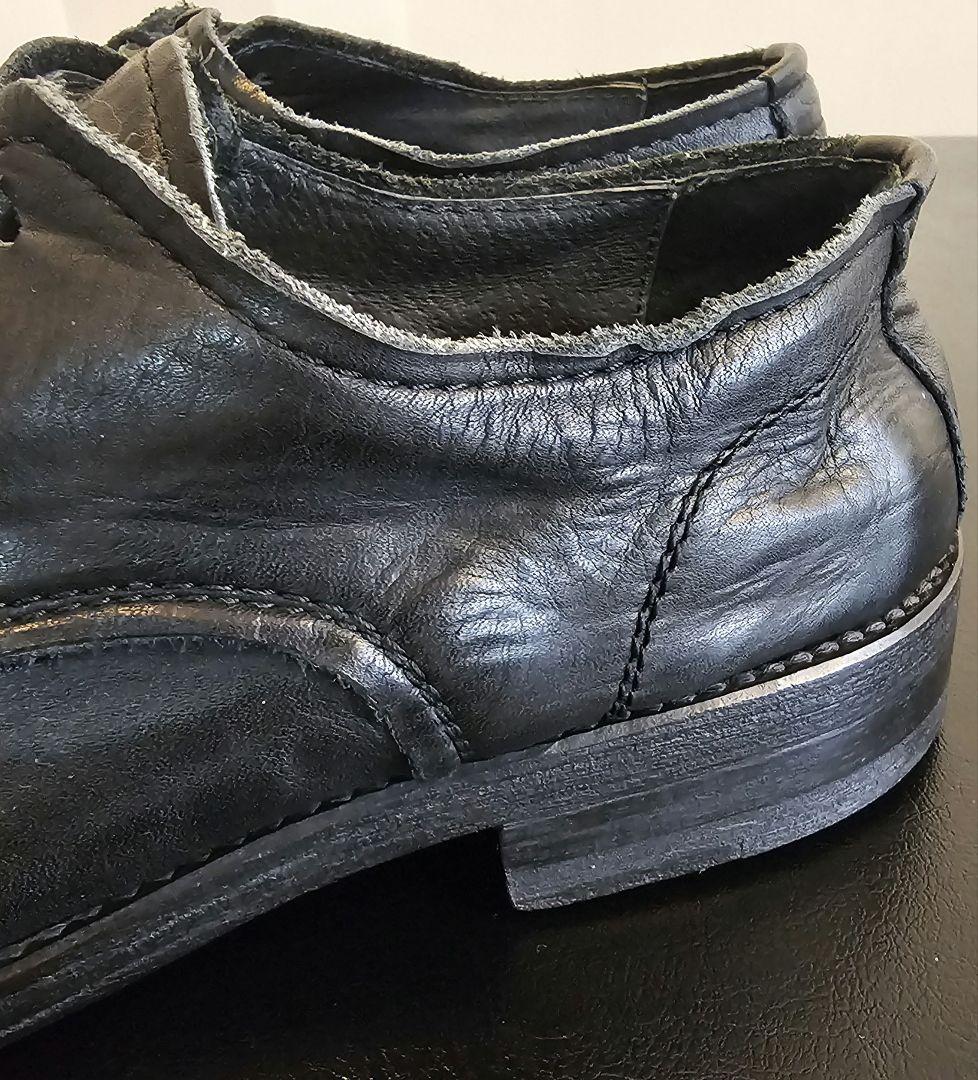 パドローネ シワ加工 ダービーシューズ 26cm / 41黒