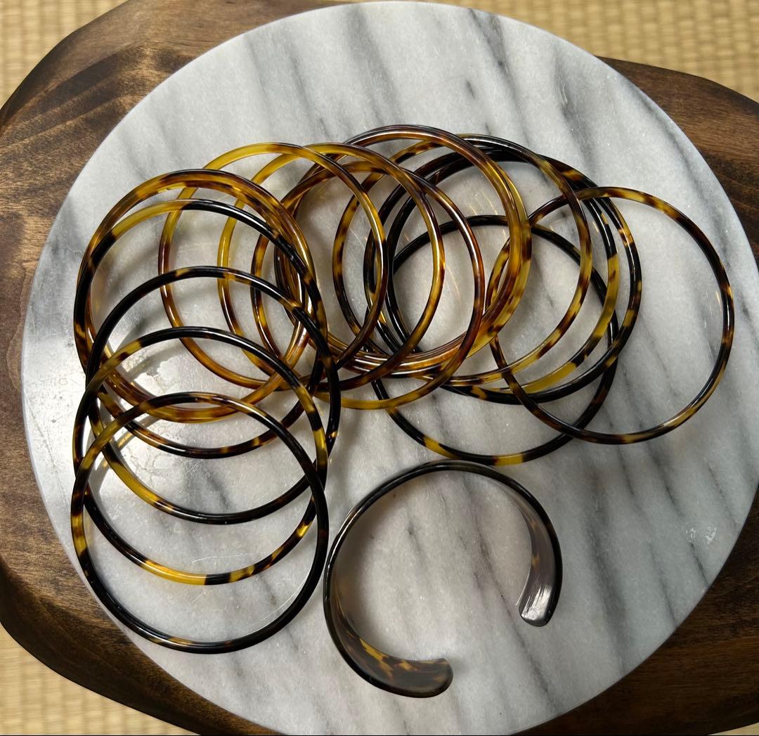 本鼈甲製　バングルセット 18個