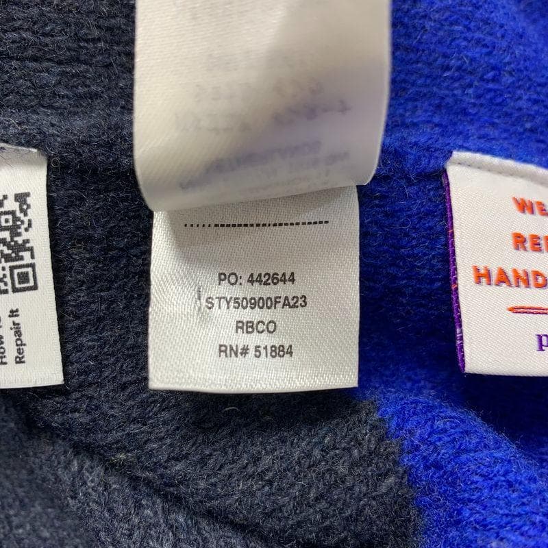 23年製 パタゴニア リサイクルウール ラグビーセーター XS 紺 50周年