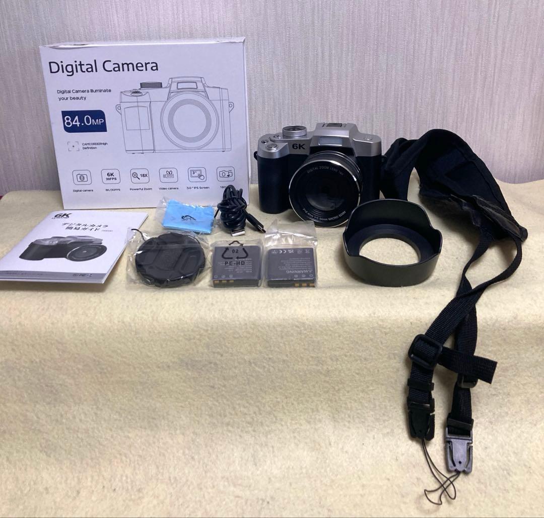 6K録画 デジタルカメラ 8400万画素　18倍デジタルズーム　WiFi出力対応