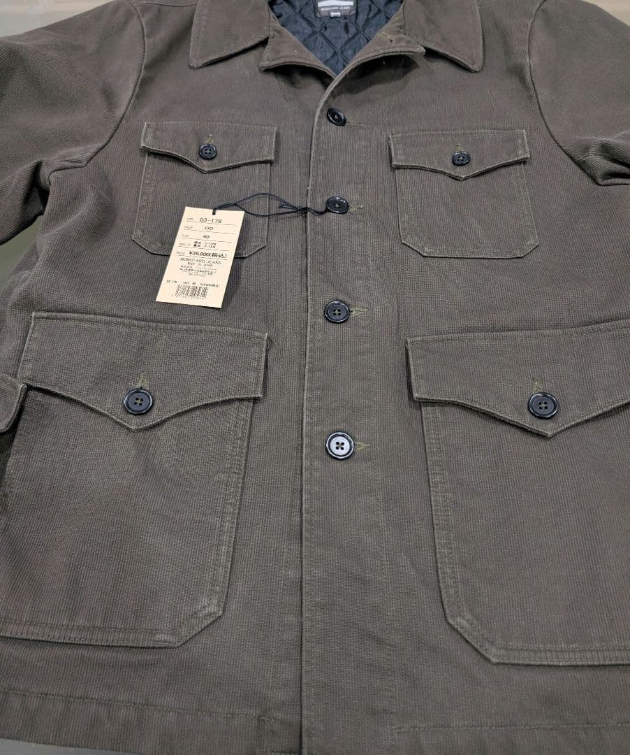 【ヘデラ】桃太郎ジーンズ　ミリタリー　ピケ　ファーティーグ　ジャケット