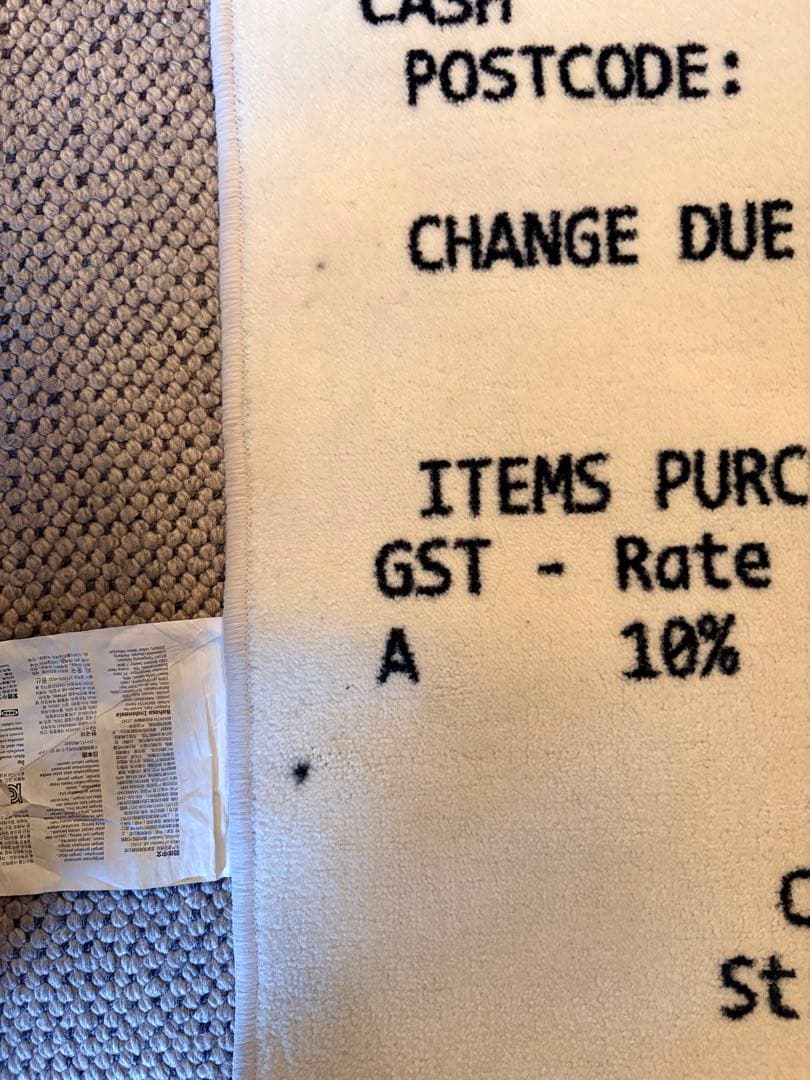 ラグ・カーペット IKEA Virgil AblohMARKERAD \"RECEIPT\" Rug