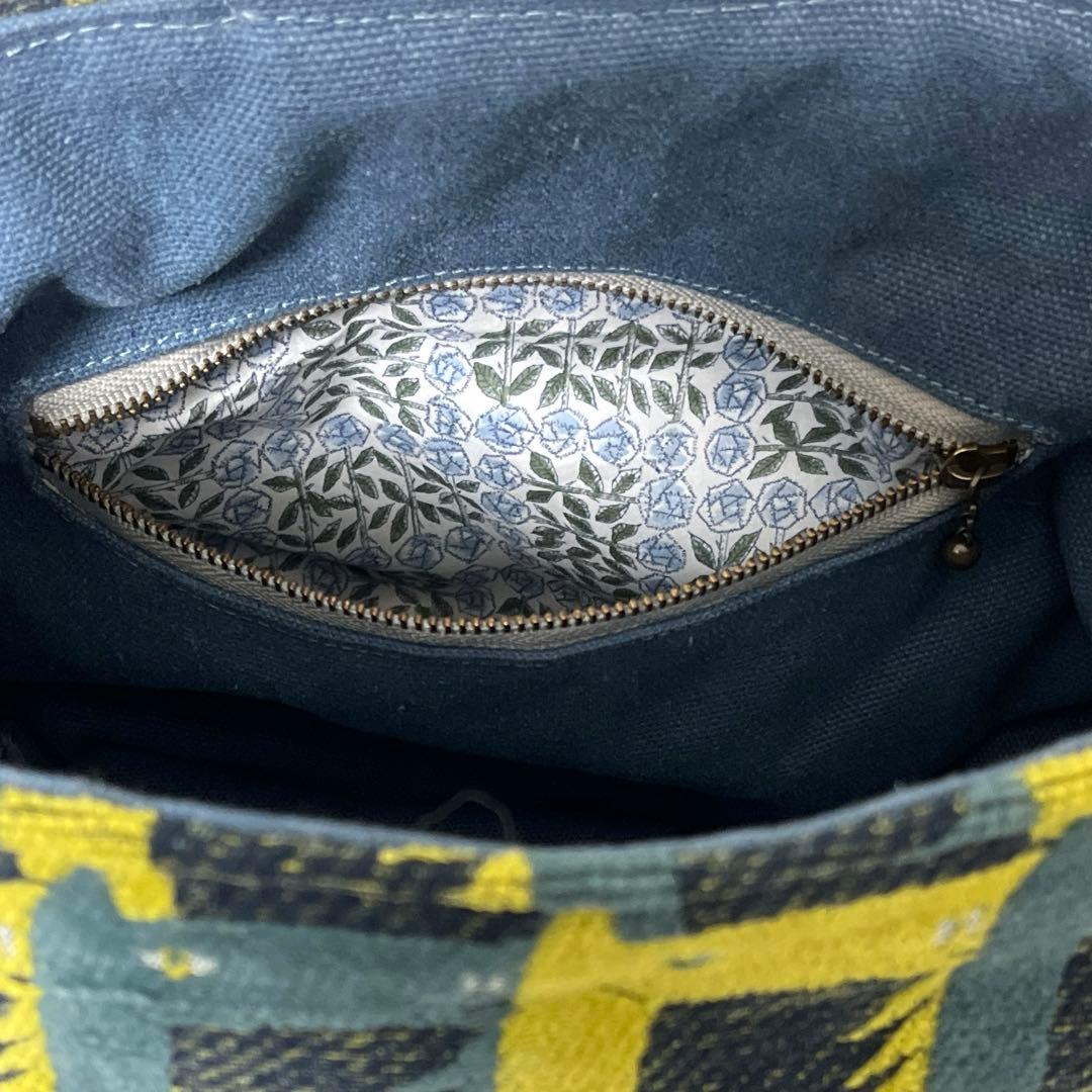 ミナペルホネン　ハンドメイドバッグ　楕円底タック入りショルダーバッグ