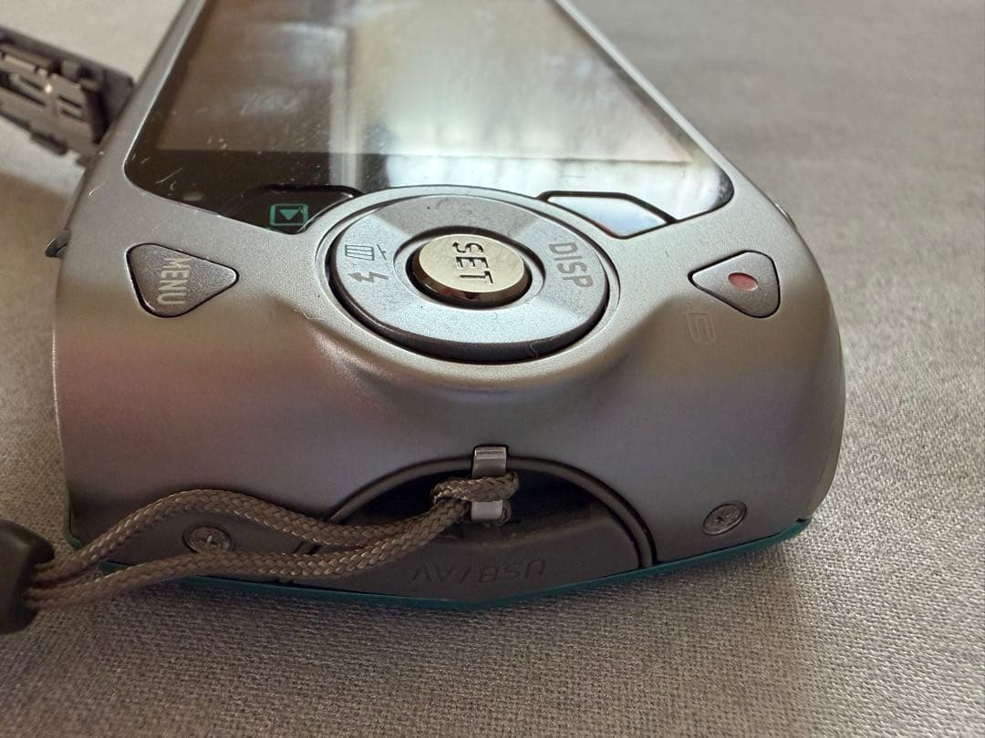 CASIO EXILIM ブルーデジタルカメラ　ケース、バッテリー、sdカード付