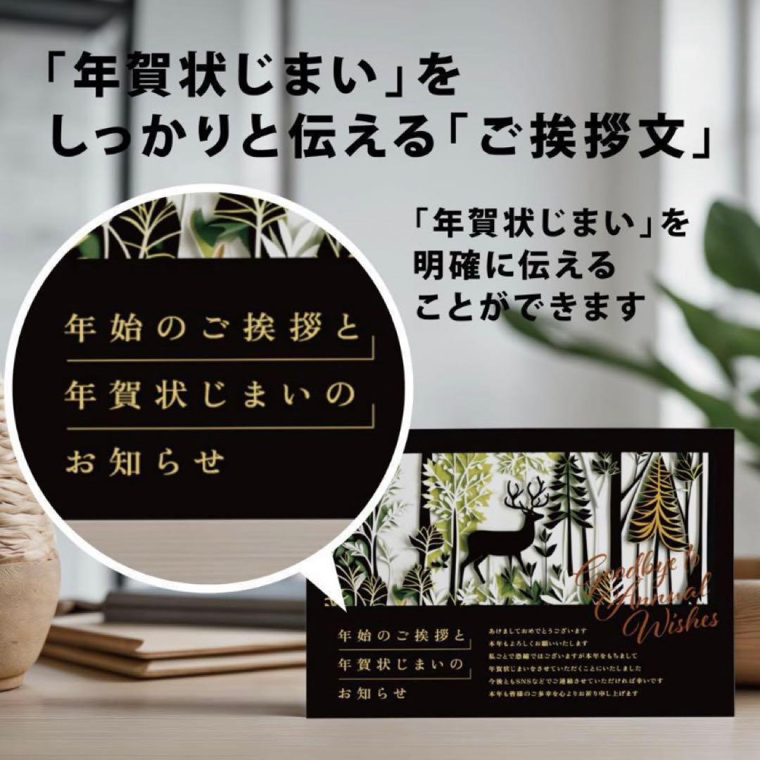⭐️年賀状じまい 10枚入り 私製 印刷済み カミノ デザインショップ