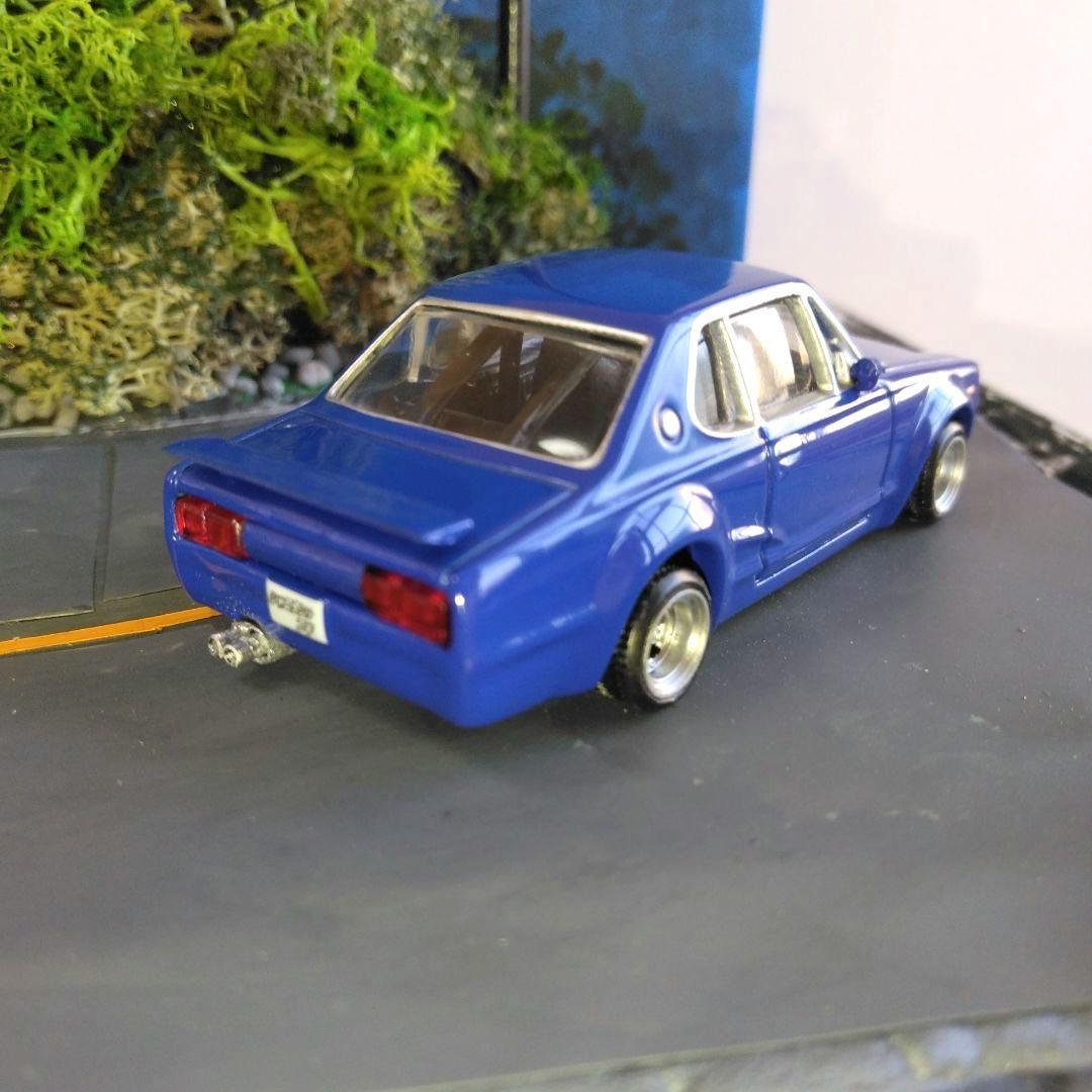 シャコタンブギ　1/64ハコスカ　30Z RX－7　ミニカー3台 ヨコ波ジオラマ
