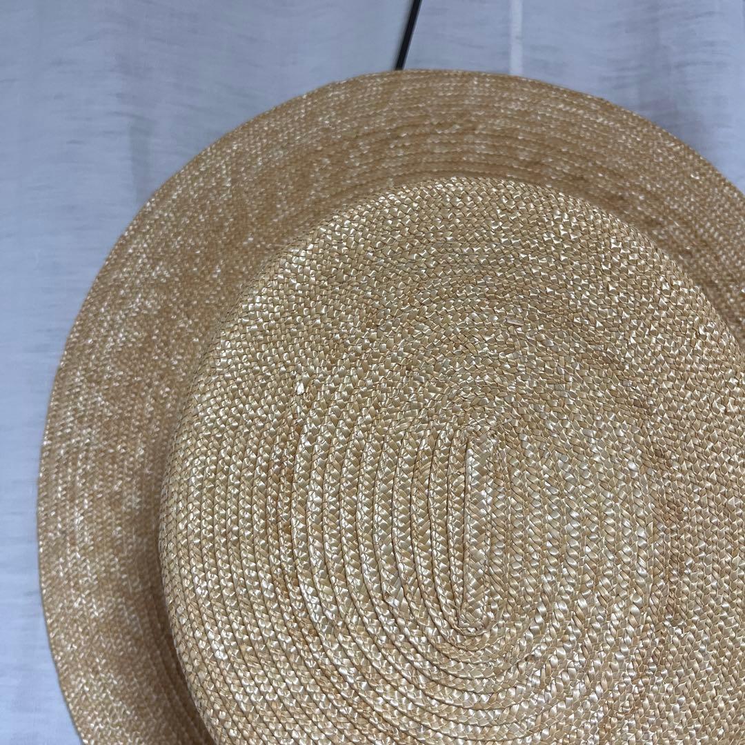 wicagrocery麦わら帽子　リボン付き麦わら帽子