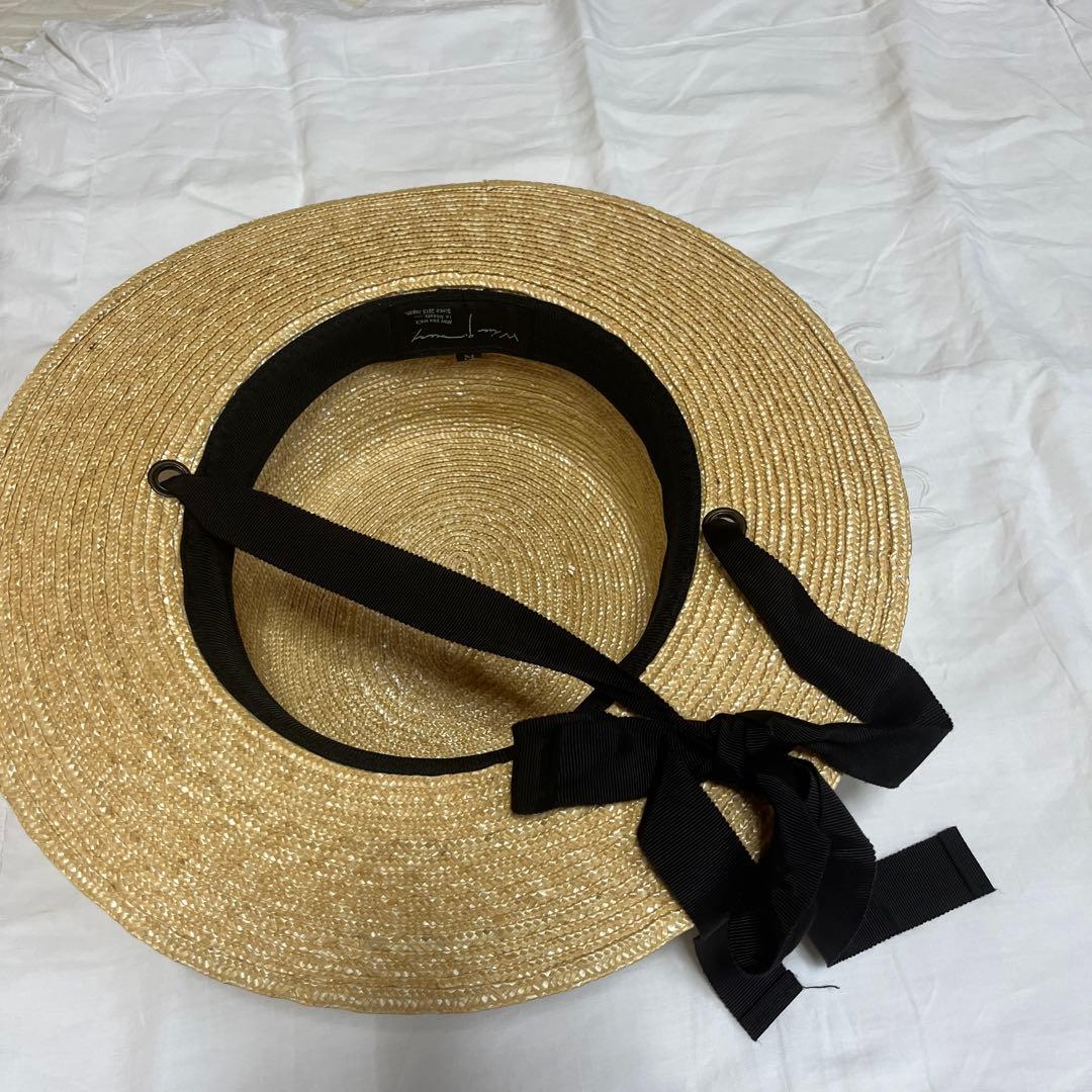 wicagrocery麦わら帽子　リボン付き麦わら帽子