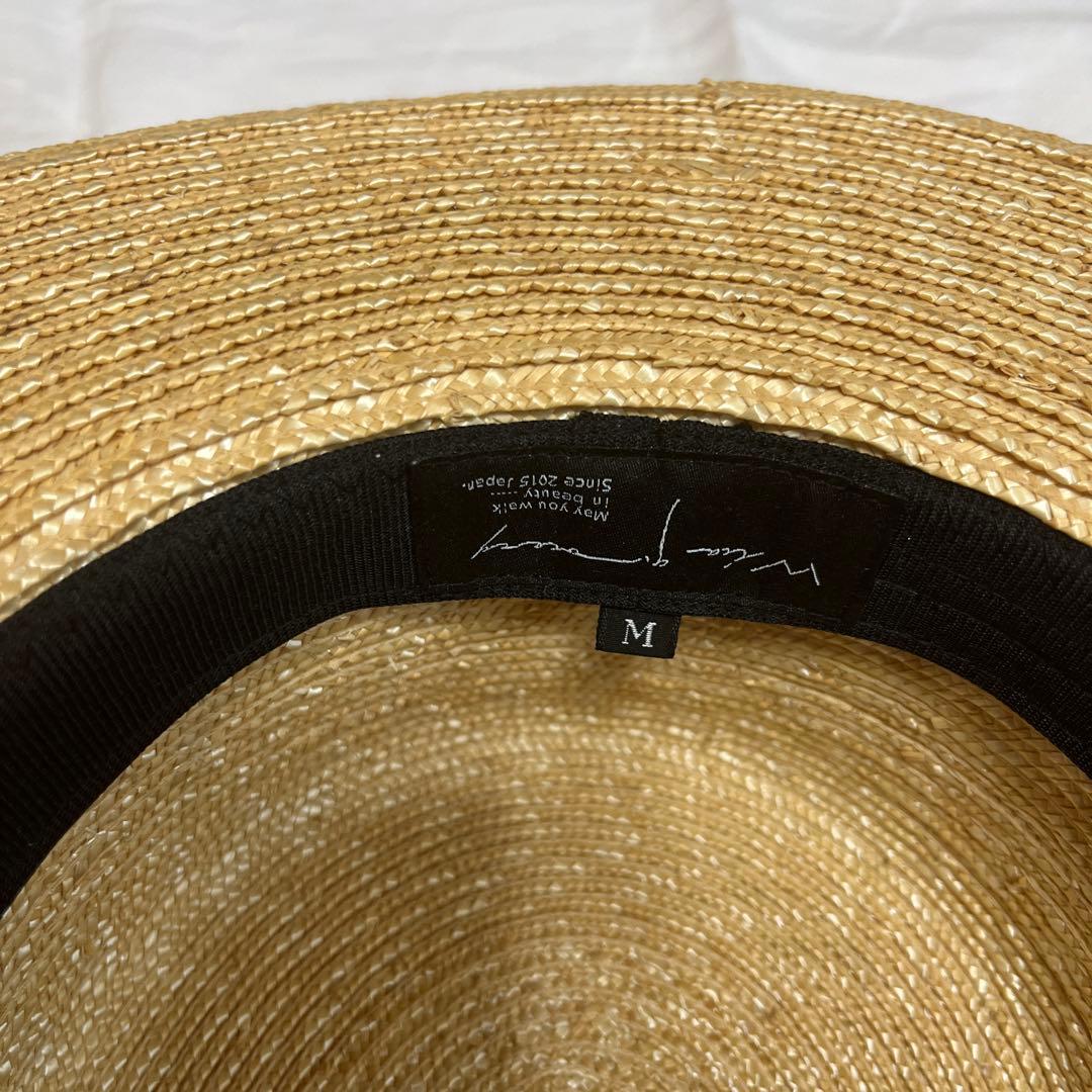 wicagrocery麦わら帽子　リボン付き麦わら帽子