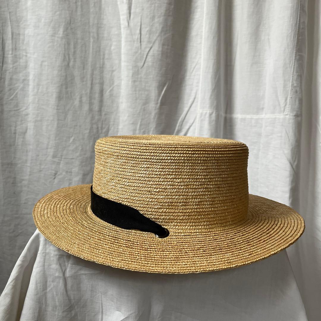 wicagrocery麦わら帽子　リボン付き麦わら帽子
