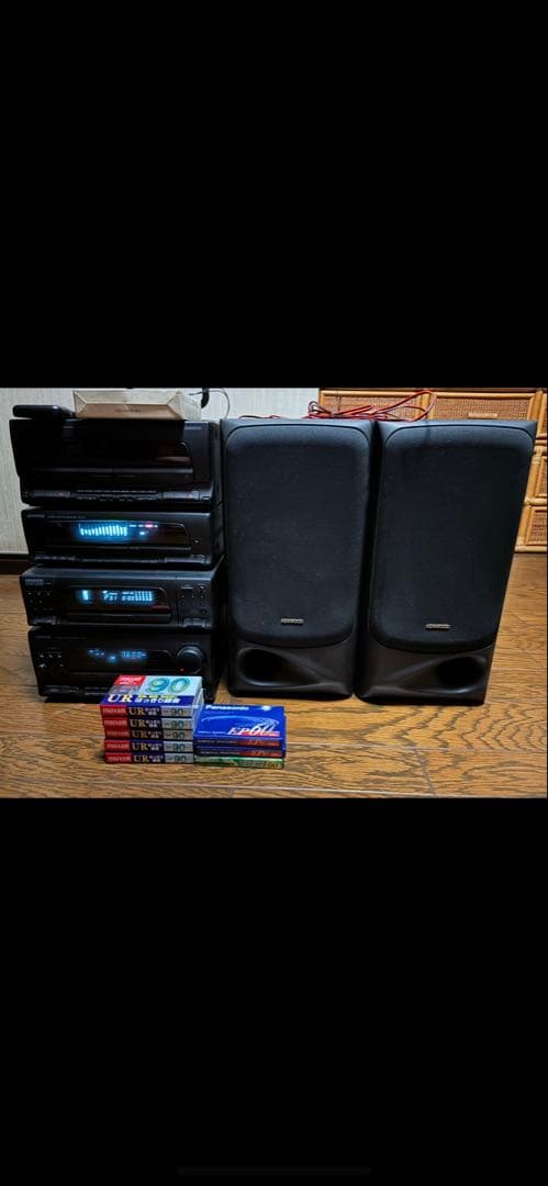 KENWOOD ミニコンポ ブラック スピーカー付き