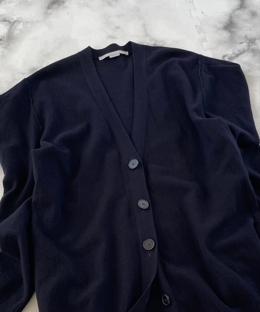 【ステラマッカートニー】立体ショルダー インサイドアウトカーディガン　イタリア製