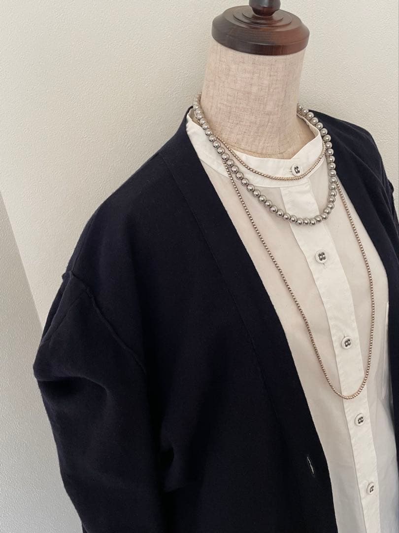 【ステラマッカートニー】立体ショルダー インサイドアウトカーディガン　イタリア製