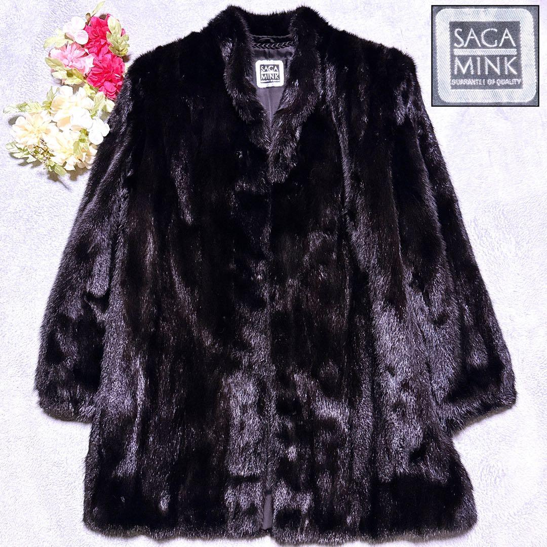 【未使用】サガミンク GUARANTEE コート ブラック レディース