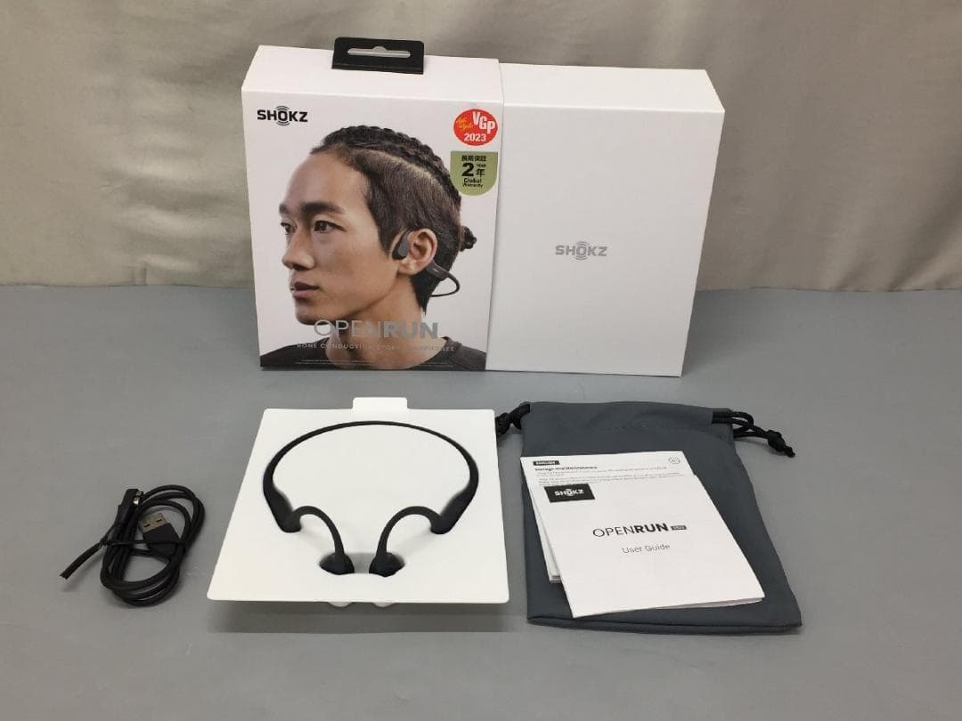 SHOKZ 骨伝導ヘッドホン OPENRUN BLACK S803