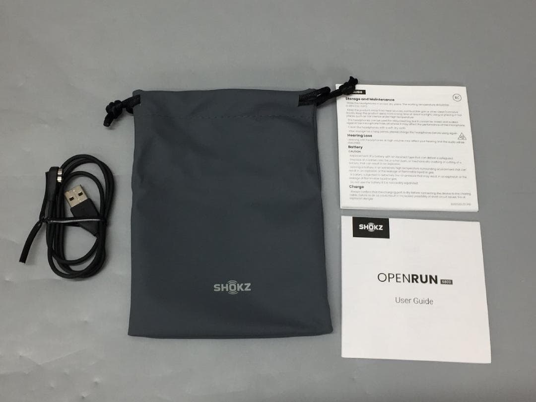 SHOKZ 骨伝導ヘッドホン OPENRUN BLACK S803