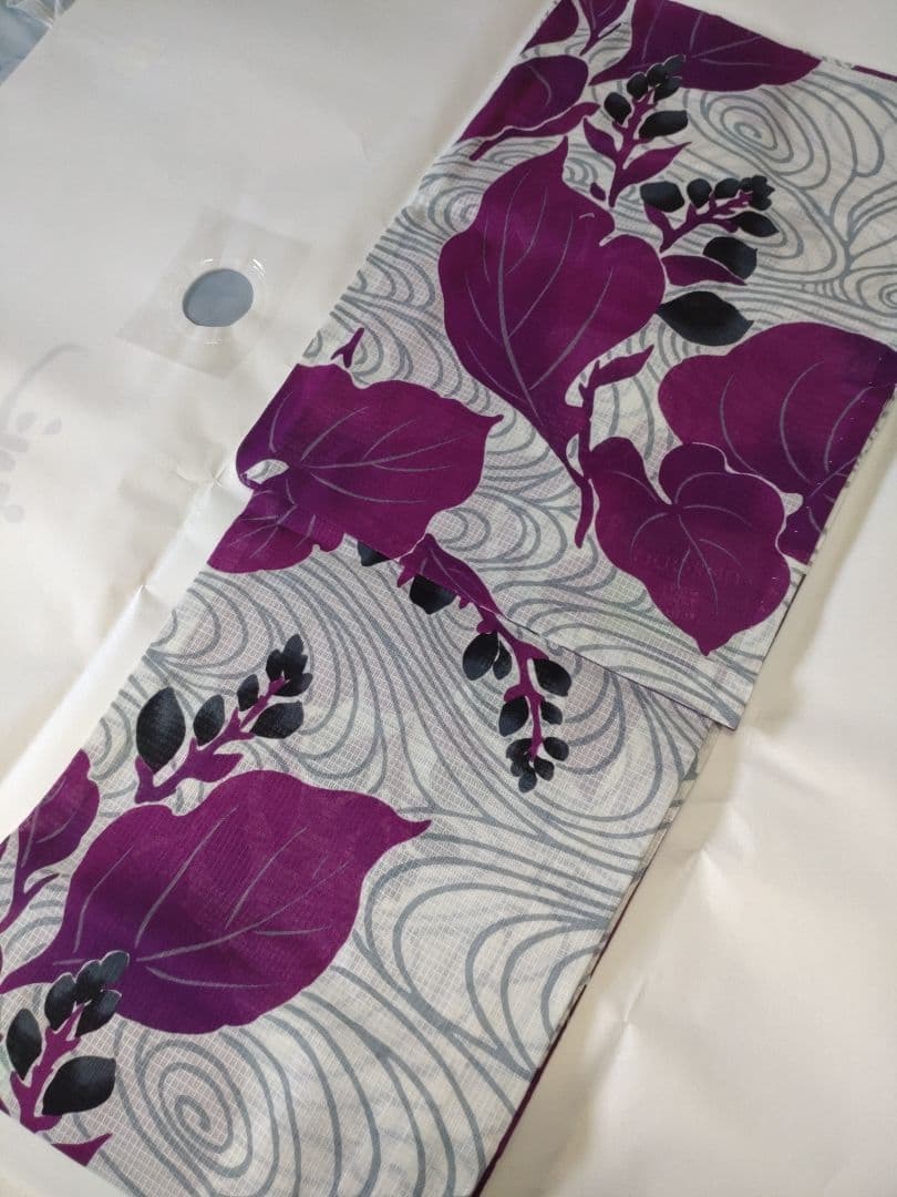 新品未使用　芸艸堂　浴衣　夏着物　高級浴衣　パープル　42,400円