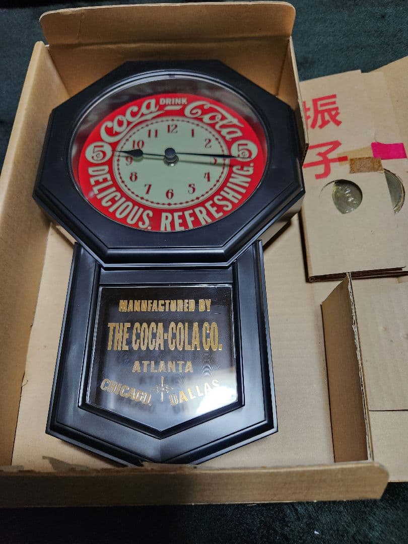 Coca-Cola 壁掛け時計ヴィンテージ振子時計