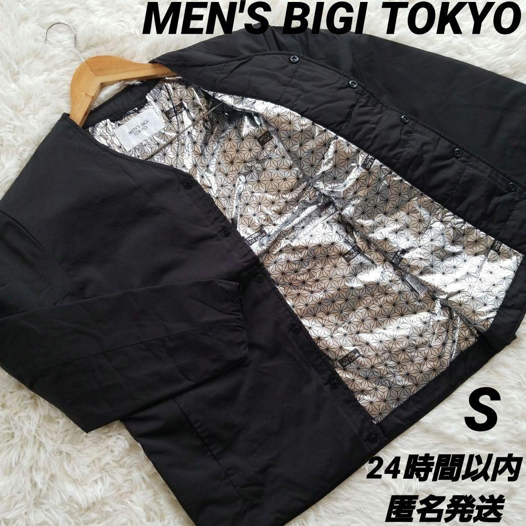 完売品　新品　MEN'S BIGI TOKYO　軽量ノーカラーブルゾン　ブラック