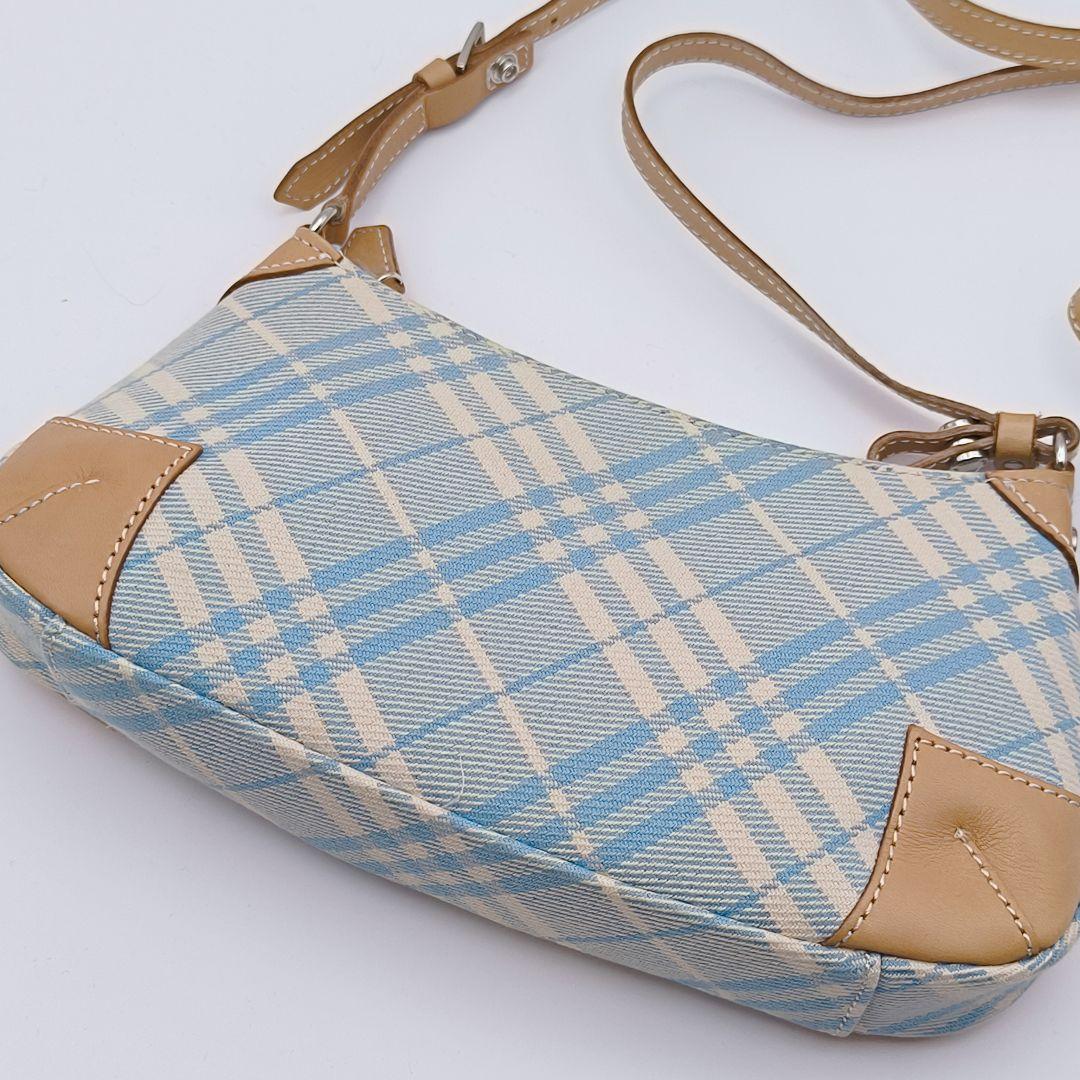 【美品】バーバリーブルーレーベル ワンショルダーバッグ ポーチ 斜め掛け 肩掛け