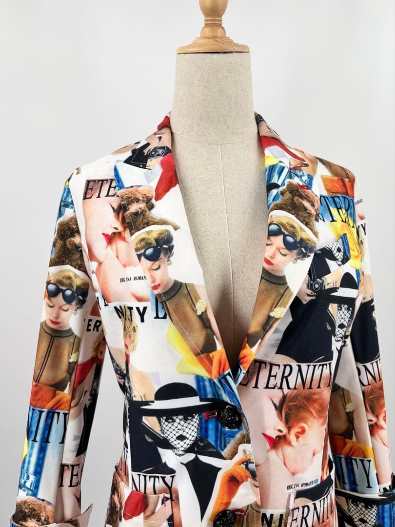 【Regina Romantico】美品！ジャケット　アウター総柄　38